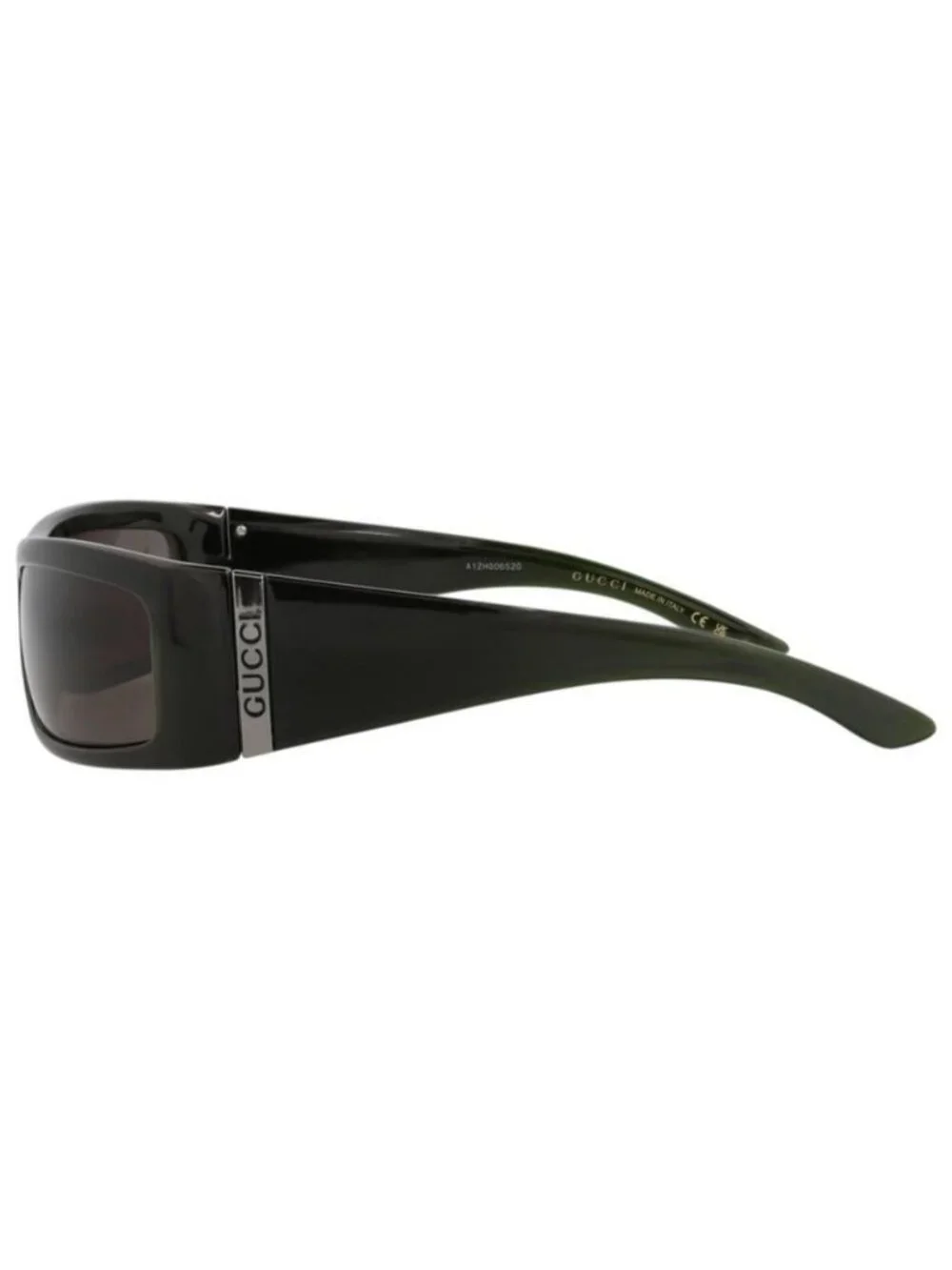 New Gucci Mens Shield/Wrap Green Green Grey Fashion Designer Sunglasses